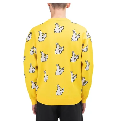 FR2 Rabbits Pattern Knit Top (Gelb)