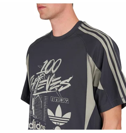 adidas x 100 Thieves T-Shirt (Grau)