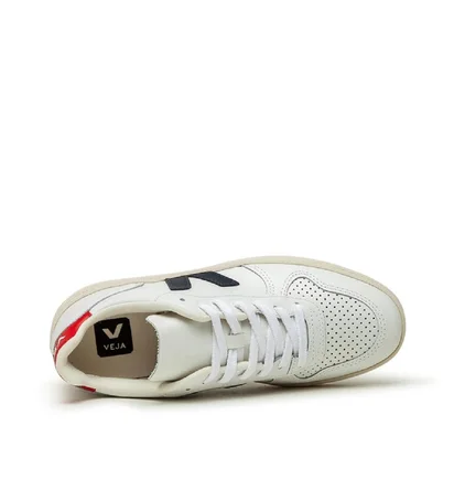 Veja WMNS V-10 Leather (Weiß/ Blau / Rot)