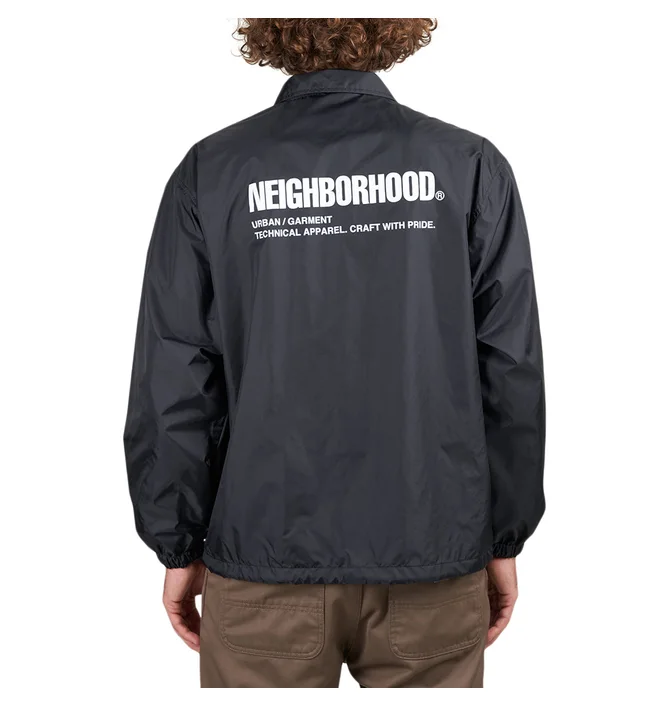Neighborhood Windbreaker Jacket (Schwarz) 231TSNH-JKM01-BLACK