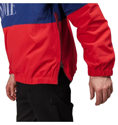 Aimé Leon Dore Nylon Quarter Zip Pullover (Rot / Blau)