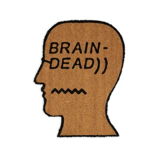 Brain Dead Coconut Fiber Logohead Door Mat (Braun)