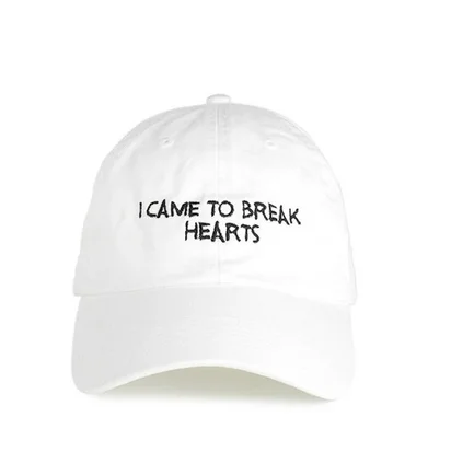 NASASEASONS Cap 'I Came To Break Hearts' (Weiß / Schwarz)