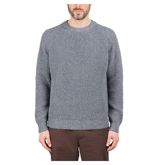 Norse Projects Roald Raglan Indigo Mouliné Pullover (Grau)