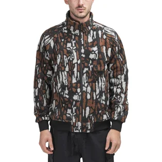 Stüssy Tree Bark Fleece Jacket (Braun / Schwarz)