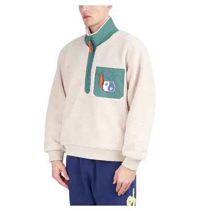 Brain Dead Yin Yang Half Zip Jacket (Beige / Grün)