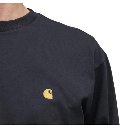 Carhartt WIP L/S Chase T-Shirt (Navy / Gold)