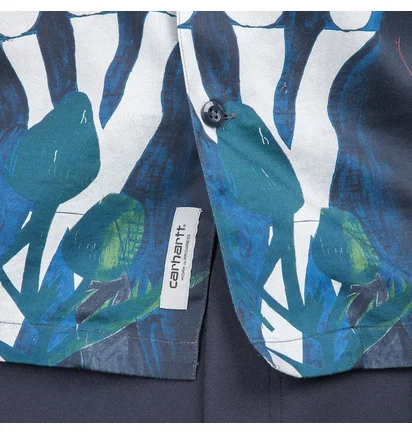 Carhartt WIP Tom Król Flowers Shirt (Blau)