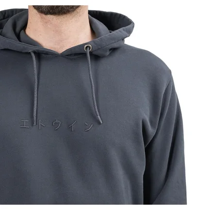 Edwin Katakana Hoodie Sweatshirt (Blaulgrau)