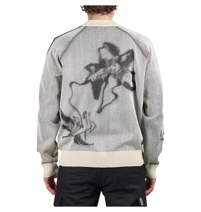 Y-3 GFX Knit Cardigan (Beige)