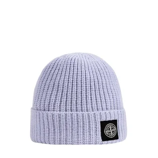 Stone Island Ribbed Beanie (Hellblau)