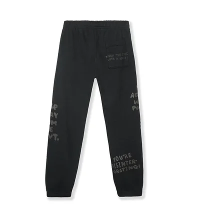 Brain Dead Tonal Type Print Sweatpants (Schwarz)