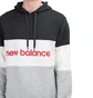 New Balance MT93545 BKW Athletics Stadium Hoodie (Schwarz / Weiss / Grau)