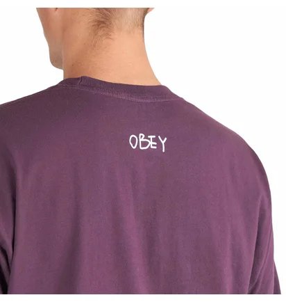 Obey Mental Hygiene Heavyweight T-Shirt (Burgunder)