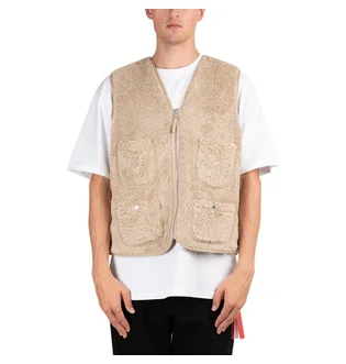 Pop Trading Company Harold Reversible Vest (Beige)