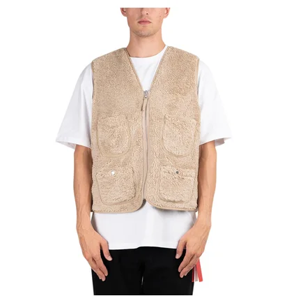 Pop Trading Company Harold Reversible Vest (Beige)