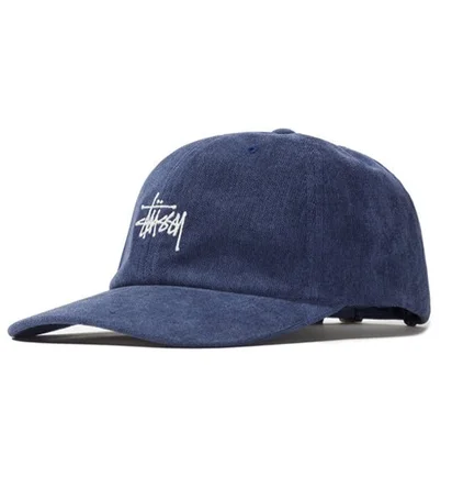 Stüssy No Wale Cord Low Pro Cap (Blau)