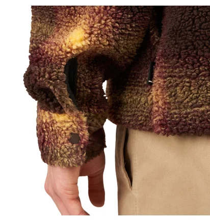 Stüssy Shadow Plaid Sherpa Zip Shirt (Braun)