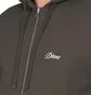 Dime Cursive Small Logo Zip Hoodie (Dunkelgrau)