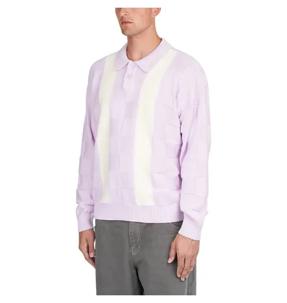 Obey Albert Polo Sweater (Flieder / Beige)