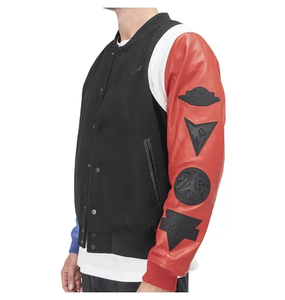 Air Jordan DNA Varsity Jacket (Schwarz / Rot / Blau)