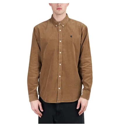 Carhartt WIP L/S Madison Fine Cord Shirt (Braun)