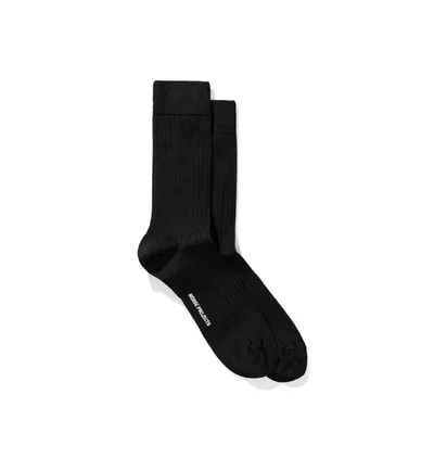 Norse Projects Bjarki Fine Rib Socks (Schwarz)