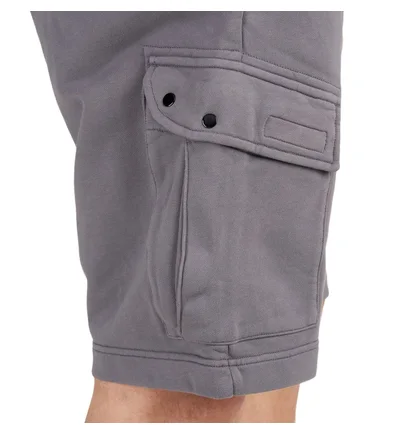 Stone Island Cotton Fleece Bermuda Cargo Shorts (Grau)