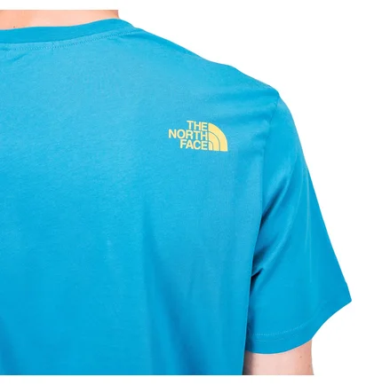 The North Face M SS Fine Tee (Blau / Gelb)