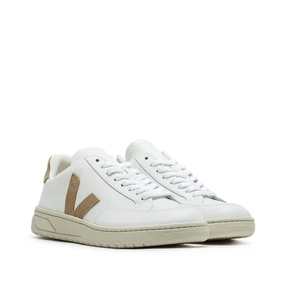 Veja WMNS V-12 Leather (Weiß / Beige)