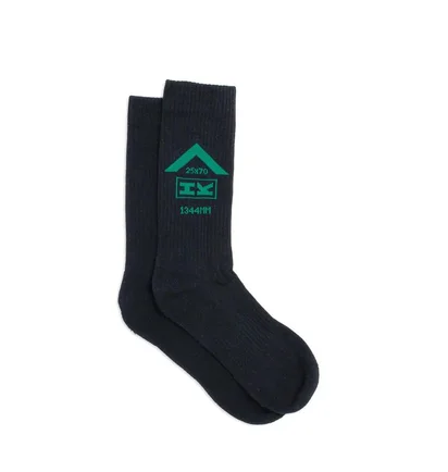 Han Kjobenhavn Socks (Schwarz / Grün)