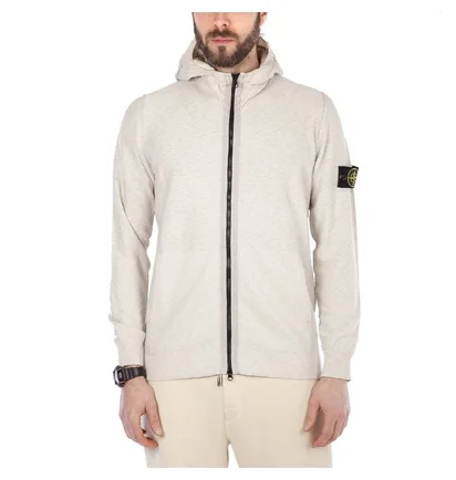 Stone Island Knitwear Hooded Jacket (Altweiß)