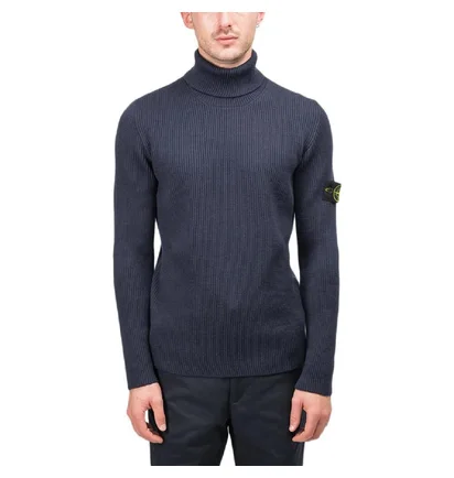 Stone Island Rib Wool Pullover (Navy)