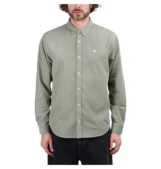 Carhartt WIP L/S Madison Fine Cord Shirt (Hellgrün)