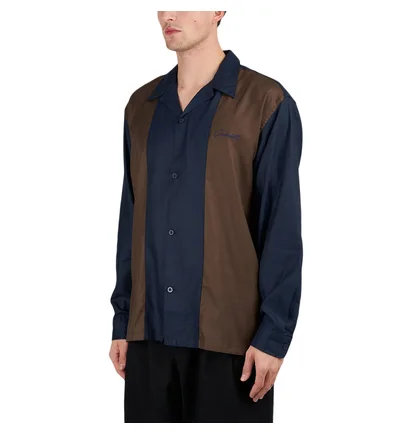 Carhartt WIP L/S Delaney Shirt (Braun / Blau)
