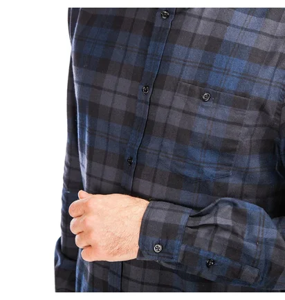 Norse Projects Anton Flannel Check (Dunkelblau)
