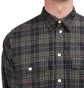 Norse Projects Villads Brushed Flannel Shirt (Navy / Gelb)