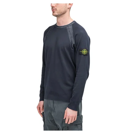 Stone Island Reversible Knit Pullover (Navy)