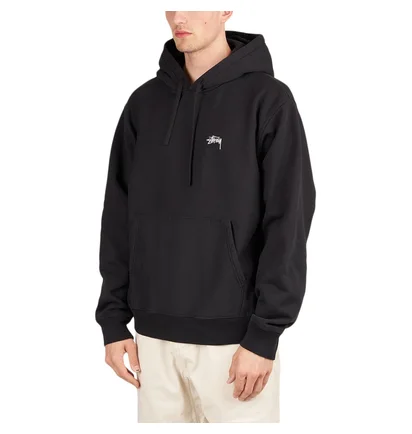 Stüssy Stock Logo Hoodie (Schwarz)