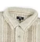 stüssy stripe sherpa shirt (natural)