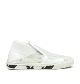 Stone Island Shadow Project Slip-On Mid Leather (Weiß)