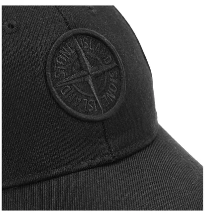 Stone Island Tonal Logo Cap (Schwarz)