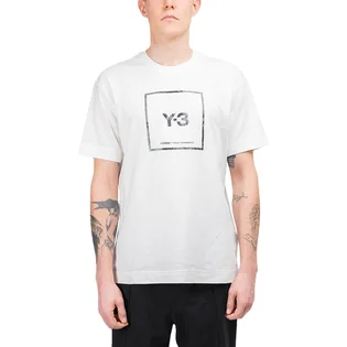 adidas Y-3 Square Label Graphics T-Shirt (Weiß)