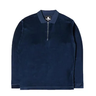 Edwin Key Polo LS Plush (Blau)