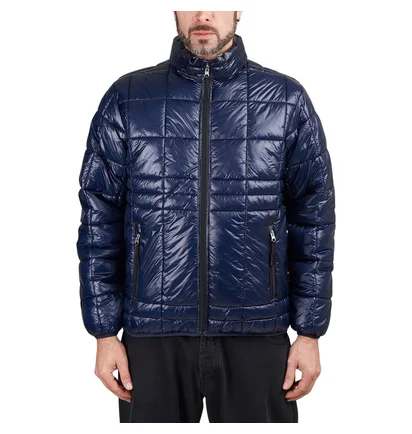 Pop Trading Company Quilted Reversible Puffer Jacket (Navy)