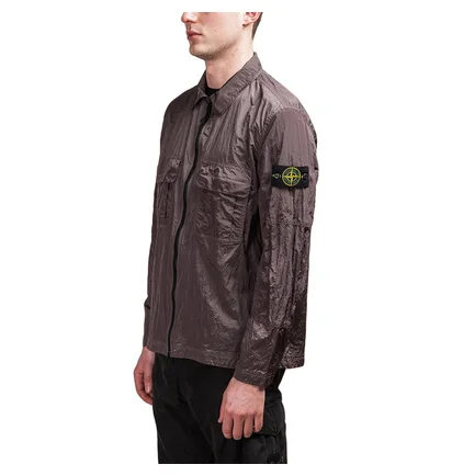 Stone Island Nylon Metal Ripstop Overshirt (Graubraun)