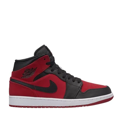 Air Jordan 1 MID (Rot / Schwarz / Weiß)