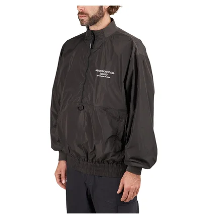 Neighborhood Staff Nylon Popover E-Jacket (Schwarz)