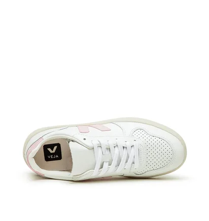 VEJA Pack WMNS V-10 Leather Extra White Petale (Weiß / Pink)