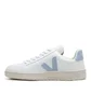 Veja V-12 Leather (Weiß / Hellblau)